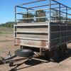 Flat Top Tandem Trailer with,sides & stock crate!