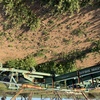 John Shearer 5-160 with 33ft wide Ag Masters Rotary Harrows