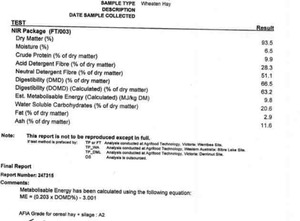 400 8x4x3 Bales Wheaten Hay