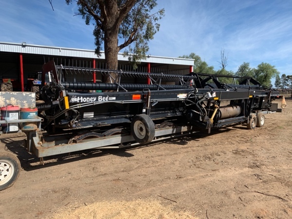 2005 Case IH AFX 8010 with 2008 36ft Triple Deck Honeybee Front & Trailer