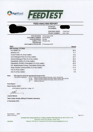 Wheaten Hay Round Bales