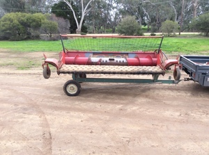 Melroe pickup front and trailer. 