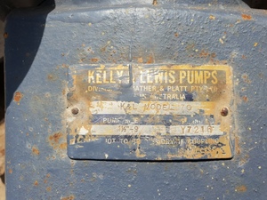 Kelly & Lewis Centrifugal Pump