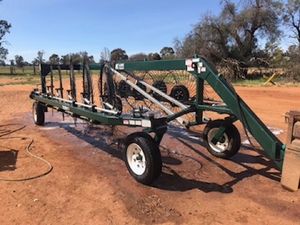 10 wheel V rake