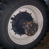 2 Rear Tractor Rims and Tyres to suit large 12 stud New Holland pattern or smaller 10 stud US pattern.