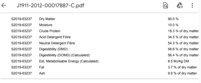 340mt Vetch Hay 600kg 8x4x3 Bales