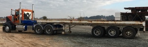 30ft Fruhaulf flat top trailer For Sale With steel floor container pins good tyres ideal grouper trailer