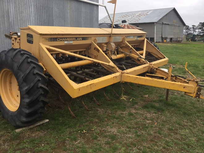 Chamberlain Mark 3 Trash Culti Drill with Finger harrows.