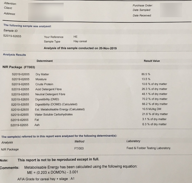 200mt Barley Vetch Hay 550-600kg 8x4x3 Bales