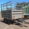 Flat Top Tandem Trailer with stock crate & sides