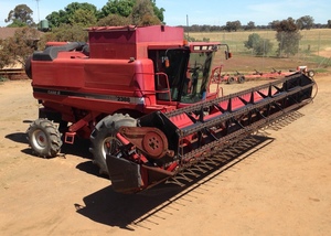 2002 CASE IH 2388 Rice Header For Sale with 1010 Front and Finger Tyne Reel