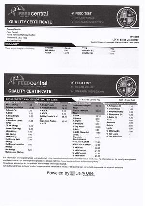 100mt Canola Cut for 8x4x3- feed tested