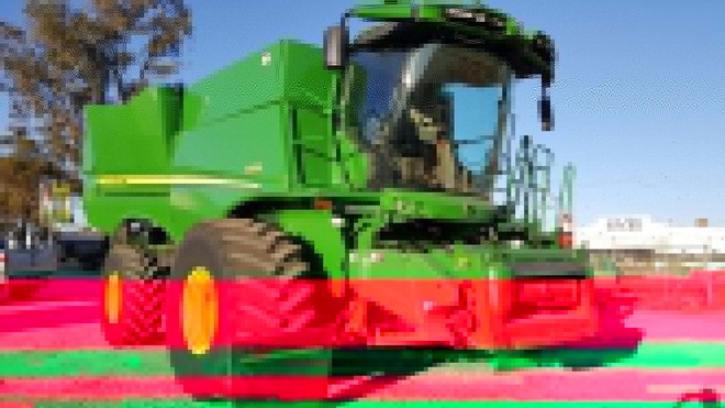 2014 John Deere S660 & 640D Front and Trailer